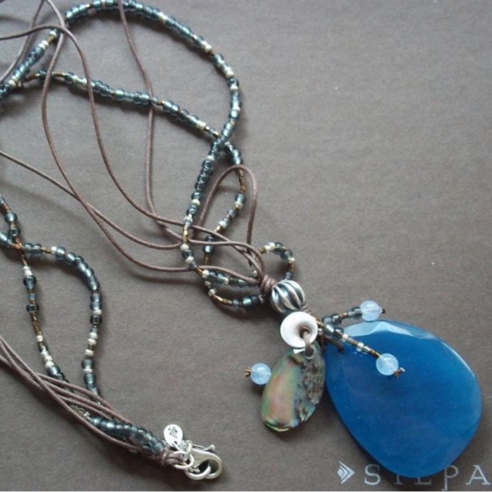 Silpada Blue and Silver Pendant Necklace